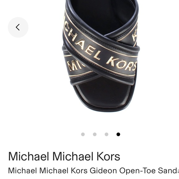 New MICHAEL Kors Gideon Slide Sandals In Silver Size 7M Michael Kors Gideon  Slide Sandal (Women)